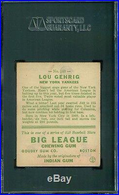 Lou Gehrig 1933 Goudey #160 SGC 35 / 2.5 New York Yankee & MLB Legend