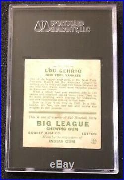 Lou Gehrig 1933 Goudey #160 SGC Authentic RC Rookie a candidate for PSA or BVG