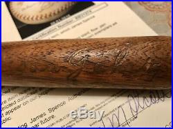 Lou Gehrig Single Signed Baseball JSA with framed Photo And Souvenir Baseball Bat