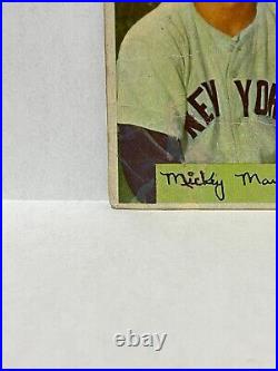 MICKEY MANTLE 1954 Bowman #65 New York Yankees LOW GRADE
