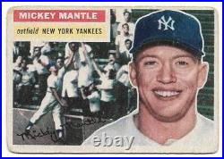 MICKEY MANTLE 1956 Topps #135 New York Yankees VG-EX Vintage Find HOF