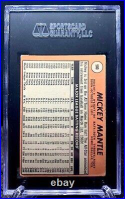 MICKEY MANTLE 1969 Topps New York Yankees Card #500 SGC VG 3