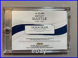 MICKEY MANTLE 2019 Panini Immaculate 4 GAME WORN PATCH Relics! /49 NY Yankees