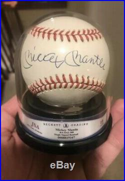 MICKEY MANTLE New York Yankees HOF Autographed ROAL Baseball BECKETT GRADE 10