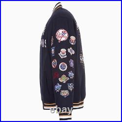 MLB New York Yankees World Series Champion Wool Jacket Navy Embroidered New