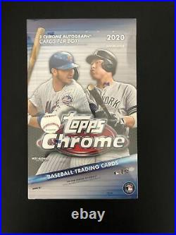 MLB Topps 2020 Chrome Baseball Hobby Box 2 Autographs Unopened Sealed NIB