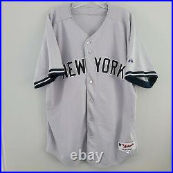 Majestic Authentic NY New York Yankees Derek Jeter 2 Gray Jersey Mens 48 XL