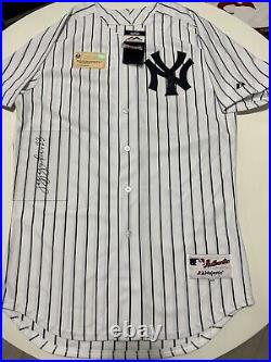 Majestic New York Yankees Gary Sanchez Autograph jersey size 44 Large gift