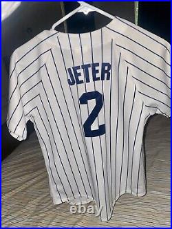 Majestic New York Yankees Youth Large Derek Jeter Baseball Jersey. Brand New