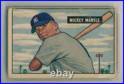 Mickey Mantle 1951 Bowman PSA 1.5 FR Very tough grade