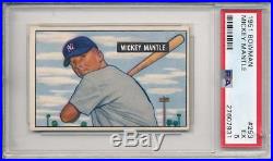 Mickey Mantle 1951 Bowman ROOKIE CARD! # 253 Solid Investment RC PSA 5