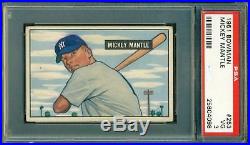 Mickey Mantle 1951 Bowman Rookie PSA 3 Great Eye Appeal & Well Centered