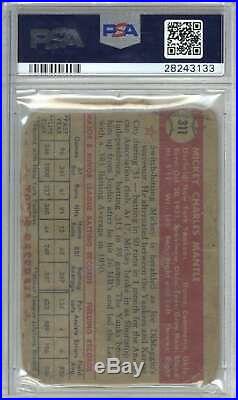Mickey Mantle 1952 Topps #311 PSA Authentic