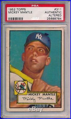 Mickey Mantle 1952 Topps # 311 PSA Authentic Great Eye Appeal