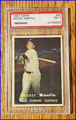 Mickey Mantle 1957 Topps #95 Vintage Card Near Mint Psa 7 New York Yankees Hof