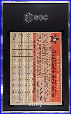 Mickey Mantle 1958 Topps All-Star Baseball Card SGC 4 New York Yankees MLB #487