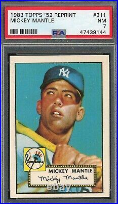 Mickey Mantle 1983 Topps 1952 Baseball Card #311 Graded PSA 7 NEAR MINT