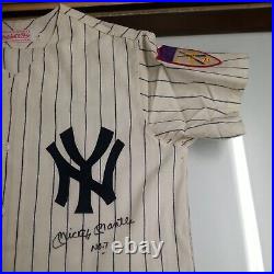 Mickey Mantle /536 Autographed Homerun Jersey JSA CERTIFIED New York Yankees HOF