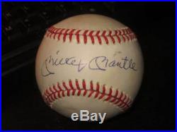 Mickey Mantle Autographed Major League Bobby Brown Baseball PSA COA NY Yankees