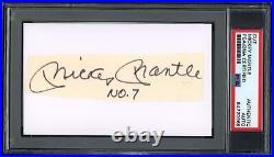 Mickey Mantle HOF Autographed Cut on 3x5 Index Card New York Yankees PSA/DNA