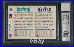 Mickey Mantle Ken Griffey Jr 1994 Upper Deck Dual Auto BGS 9/10