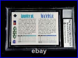 Mickey Mantle & Ken Griffey Jr Dual Signed 1994 Upper Deck Uda Card Auto Beckett