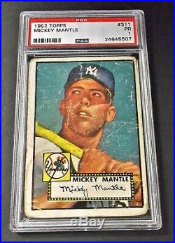 Mickey Mantle New York Yankees 1952 Topps Card #311 PSA PR 1