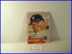 Mickey Mantle New York Yankees 1953 Topps vintage baseball card HOF