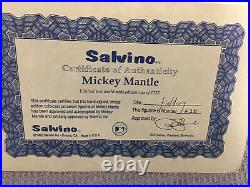 Mickey Mantle New York Yankees Autographed Salvino 1990's Statue Fielding Ed