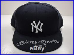 Mickey Mantle No. 7 Uda Upper Deck Authenticated Signed Autograph Ny Yankees Hat