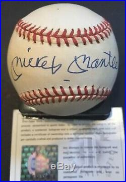 Mickey Mantle Signed Autograph Baseball UDA Upper Deck COA