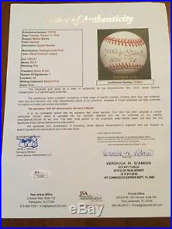 Mickey Mantle Signed ROMLB HOF 1974 Autograph Jsa High Grade Baseball