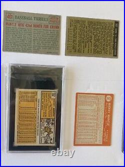 Mickey Mantle Topps 10 card lot New York Yankees Graded