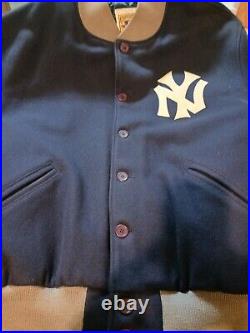 Mitchell And Ness New York Yankees Authentic 1939 Men's Wool Dugout Jacket 4x