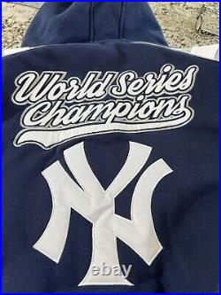 NEW YORK YANKEES 27 TIME WORLD SERIES CHAMPIONSHIP Hooded & Lined Jacket 2XL