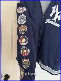 NEW YORK YANKEES 27 TIME WORLD SERIES CHAMPIONSHIP Hooded & Lined Jacket 2XL