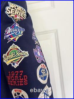 NEW YORK YANKEES 27 TIME WORLD SERIES CHAMPIONSHIP Hooded & Lined Jacket 2XL