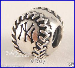 NEW YORK YANKEES Authentic PANDORA Sterling Silver MLB BASEBALL TEAM Charm/Bead