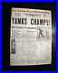 NEW YORK YANKEES Brooklyn Dodgers Baseball World Series Champions 1953 Newspaper