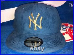 NEW YORK YANKEES NEW ERA BLUE VIVID VELVET 59FIFTY FITTED Cap 7 1/4 Lot Of 5
