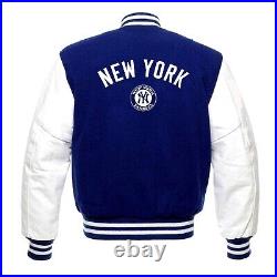 NEW YORK Yankees Varsity Jacket Original Wool & Leather Sleeves