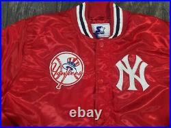 NWT NEW YORK YANKEES STARTER Jacket size large red