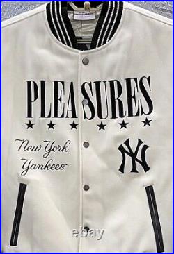 New Genuine Merchandise New York Yankees Varsity Leather Sleeves Jacket