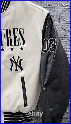 New Genuine Merchandise New York Yankees Varsity Leather Sleeves Jacket