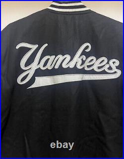New York YANKEES Wool Black Color Reversible Jacket by JH Design -MLB Lic. & NEW