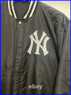 New York YANKEES Wool Black Color Reversible Jacket by JH Design -MLB Lic. & NEW