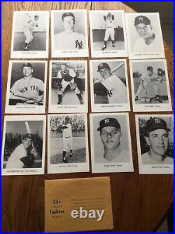 New York Yankees 1965 Photo Pack (12 Cards) Mantle, Maris In Original Envelope