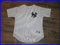 New York Yankees 2000 MLB Game Used Jersey Russell Athletic Diamond 50 #91 Sewn