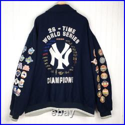 New York Yankees 26 Times World Series Champions G-III Mens Wool Jacket 5XL