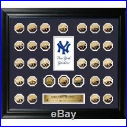 New York Yankees 27 Time World Series Champions 24KT Gold 30 Coin Collection